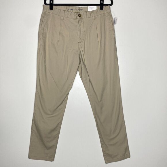 Old Navy Other - New Old Navy Loose Taper Built-In Flex Pleated Chino Pants Men's Size 34 x 32